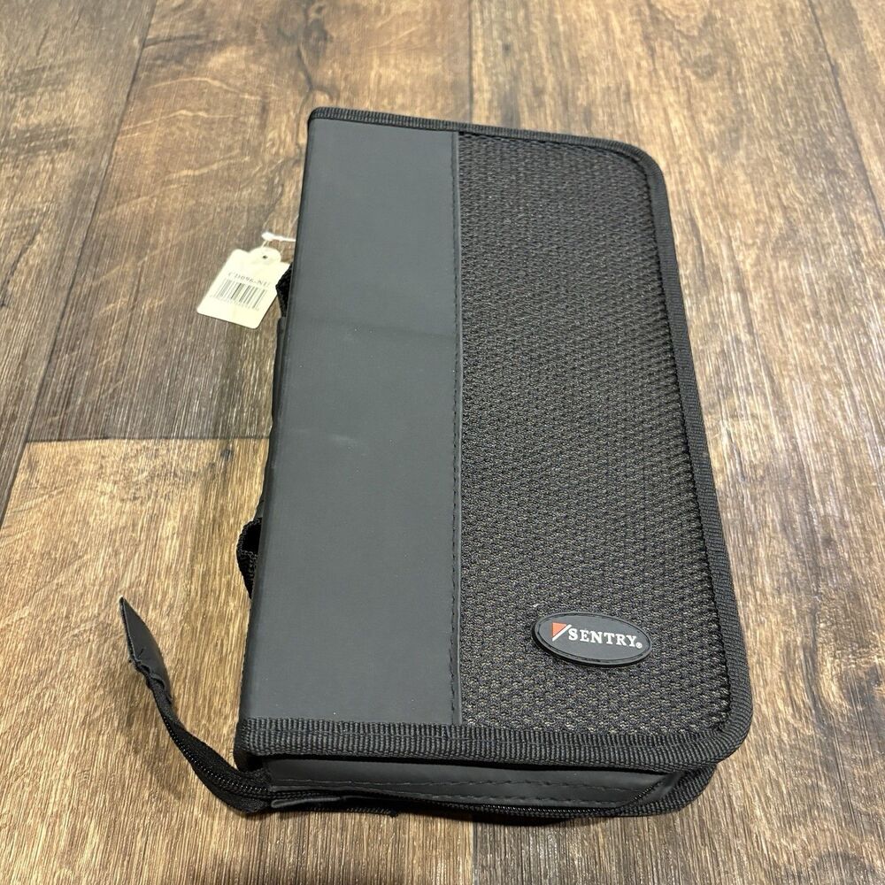 Sentry CD096 96 CD DVD Wallet Holder Zipper Carrying Case Black NEW